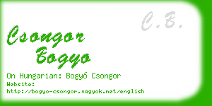 csongor bogyo business card